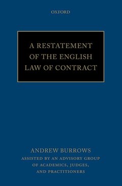 Cover of the book A Restatement of the English Law of Contract