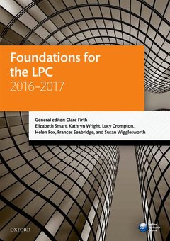 Couverture de l’ouvrage Foundations for the LPC 2016-2017