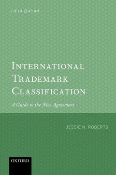 Couverture de l’ouvrage International Trademark Classification