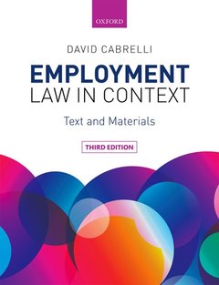 Couverture de l’ouvrage Employment Law in Context