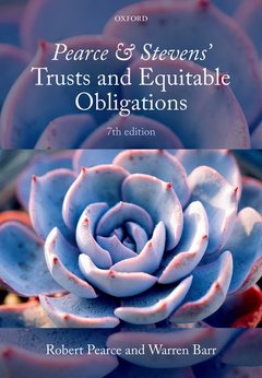 Couverture de l’ouvrage Pearce & Stevens' Trusts and Equitable Obligations