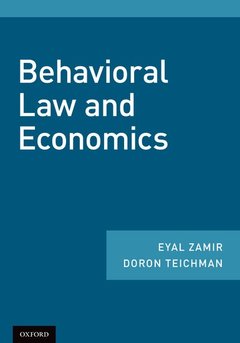 Couverture de l’ouvrage Behavioral Law and Economics