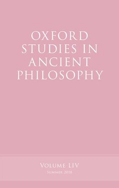 Couverture de l’ouvrage Oxford Studies in Ancient Philosophy, Volume 54