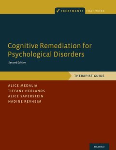 Couverture de l’ouvrage Cognitive Remediation for Psychological Disorders