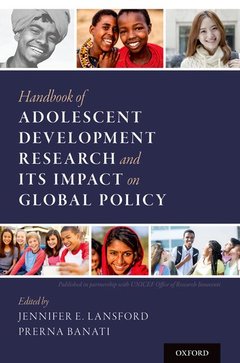 Couverture de l’ouvrage Handbook of Adolescent Development Research and Its Impact on Global Policy