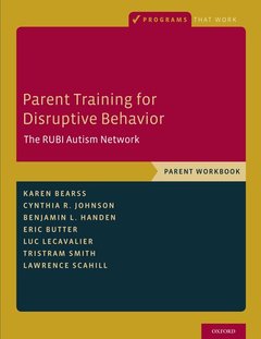 Couverture de l’ouvrage Parent Training for Disruptive Behavior