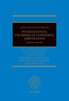 Couverture de l’ouvrage Craig, Park and Paulsson on International Chamber of Commerce Arbitration