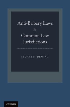 Couverture de l’ouvrage Anti-Bribery Laws in Common Law Jurisdictions