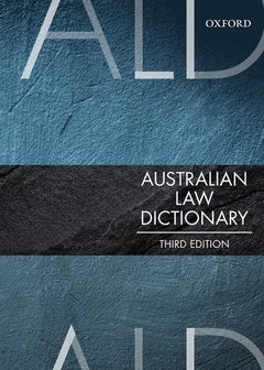Cover of the book Australian Law Dictionary