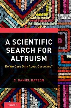 Couverture de l’ouvrage A Scientific Search for Altruism