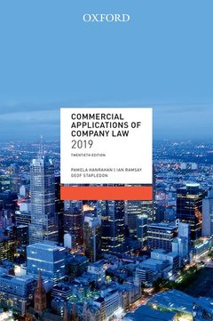 Couverture de l’ouvrage Commercial Applications of Company Law 2019
