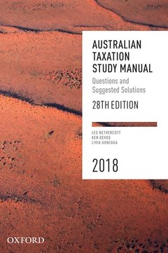 Couverture de l’ouvrage Australian Taxation Study Manual 2018