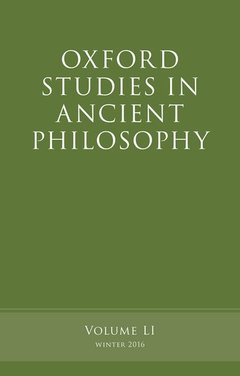 Couverture de l’ouvrage Oxford Studies in Ancient Philosophy, Volume 51