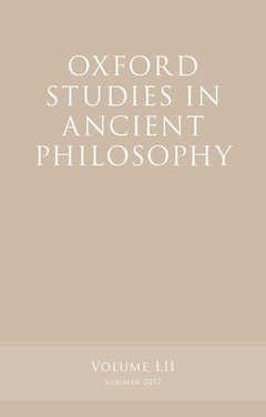 Couverture de l’ouvrage Oxford Studies in Ancient Philosophy, Volume 52