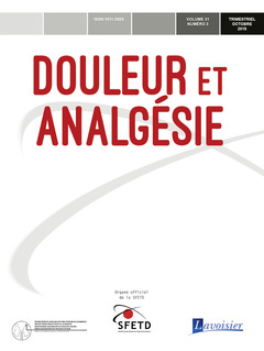 Cover of the book Douleur et Analgésie Vol. 31 N° 3 - Septembre 2018