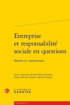 Couverture de l’ouvrage Entreprise et responsabilité sociale en questions
