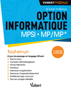 Couverture de l’ouvrage Option informatique MPSI-MP/MP* (2e édition actualisée)