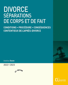 Cover of the book Divorce 2022/23 23ed - Séparations de corps et de fait