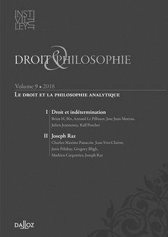 Couverture de l’ouvrage Droit & Philosophie - Le droit et la philosophie analytique - Volume 9