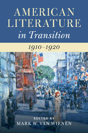 Couverture de l’ouvrage American Literature in Transition, 1910–1920
