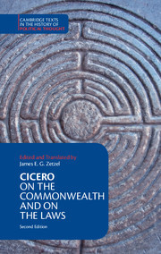 Couverture de l’ouvrage Cicero: On the Commonwealth and On the Laws