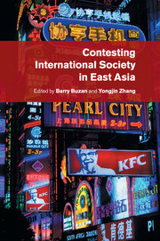 Couverture de l’ouvrage Contesting International Society in East Asia