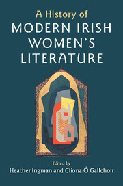 Couverture de l’ouvrage A History of Modern Irish Women's Literature