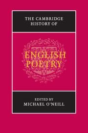Cover of the book The Cambridge History of English Poetry