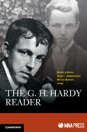 Couverture de l’ouvrage The G. H. Hardy Reader
