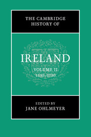 Couverture de l’ouvrage The Cambridge History of Ireland: Volume 2, 1550–1730
