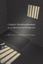 Couverture de l’ouvrage Criminal Disenfranchisement in an International Perspective
