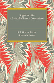Couverture de l’ouvrage Supplement to a Manual of French Composition