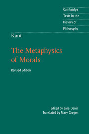 Couverture de l’ouvrage Kant: The Metaphysics of Morals