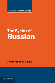 Couverture de l’ouvrage The Syntax of Russian
