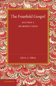 Couverture de l’ouvrage The Fourfold Gospel: Volume 1, Introduction