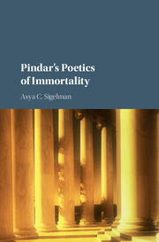 Couverture de l’ouvrage Pindar's Poetics of Immortality