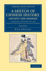 Couverture de l’ouvrage A Sketch of Chinese History, Ancient and Modern