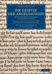 Couverture de l’ouvrage Die Gesetze der Angelsachsen