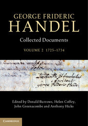 Couverture de l’ouvrage George Frideric Handel: Volume 2, 1725–1734
