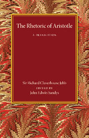 Couverture de l’ouvrage The Rhetoric of Aristotle