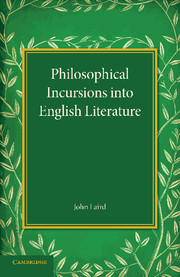 Couverture de l’ouvrage Philosophical Incursions into English Literature