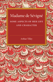 Couverture de l’ouvrage Madame de Sévigné