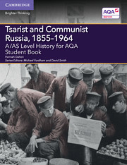 Couverture de l’ouvrage A/AS Level History for AQA Tsarist and Communist Russia, 1855–1964 Student Book