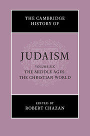 Couverture de l’ouvrage The Cambridge History of Judaism: Volume 6, The Middle Ages: The Christian World