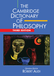 Couverture de l’ouvrage The Cambridge Dictionary of Philosophy