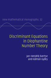 Couverture de l’ouvrage Discriminant Equations in Diophantine Number Theory