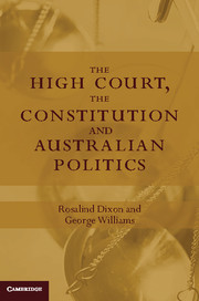 Couverture de l’ouvrage The High Court, the Constitution and Australian Politics