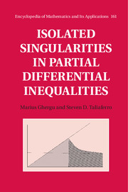 Cover of the book Isolated Singularities in Partial Differential Inequalities
