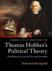 Cover of the book Three-Text Edition of Thomas Hobbes's Political Theory