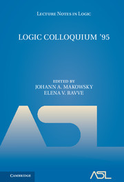 Couverture de l’ouvrage Logic Colloquium '95